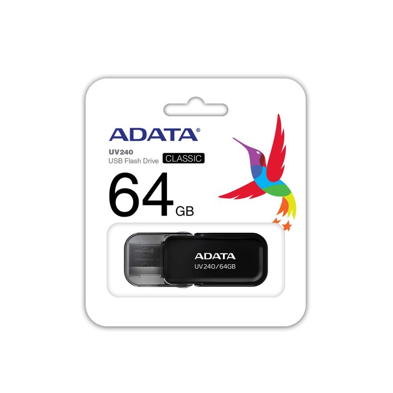 ADATA UV240/ 64GB/ USB 2.0/ USB-A/ Černá - obrázek č. 2