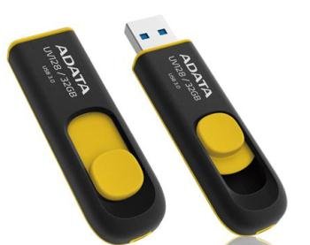 ADATA USB UV128 32GB yellow (USB 3.0) - obrázek produktu