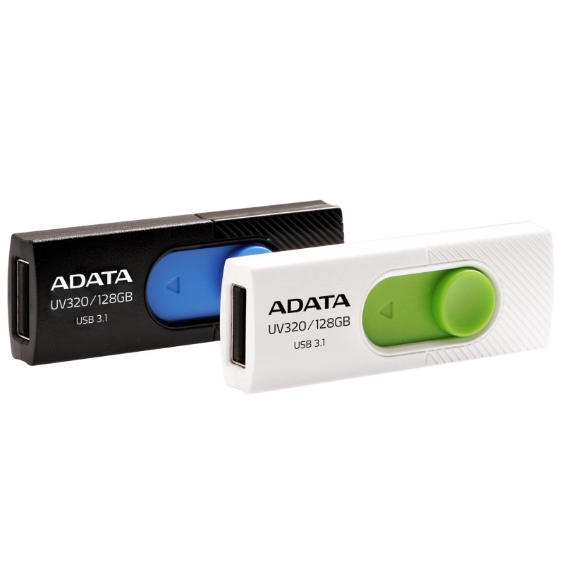 ADATA USB UV320 32GB white/ green (USB 3.0) - obrázek č. 1
