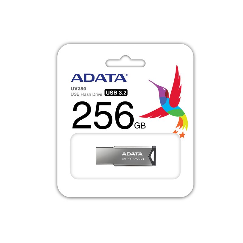 ADATA UV350/ 256GB/ USB 3.2/ USB-A/ Stříbrná - obrázek č. 2