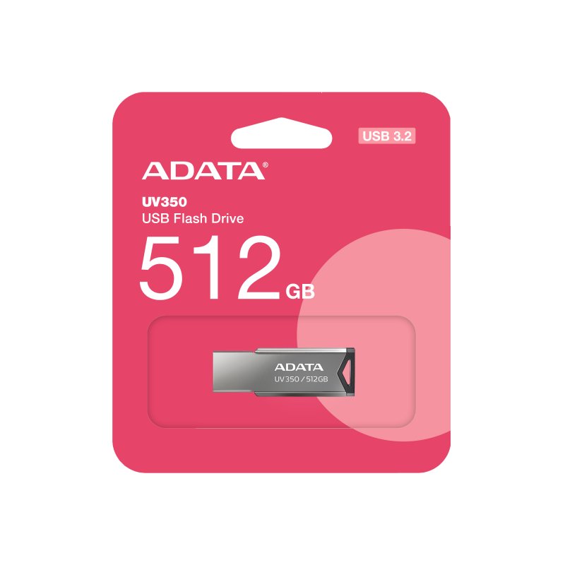 ADATA UV350/ 512GB/ USB 3.2/ USB-A/ Stříbrná - obrázek č. 1