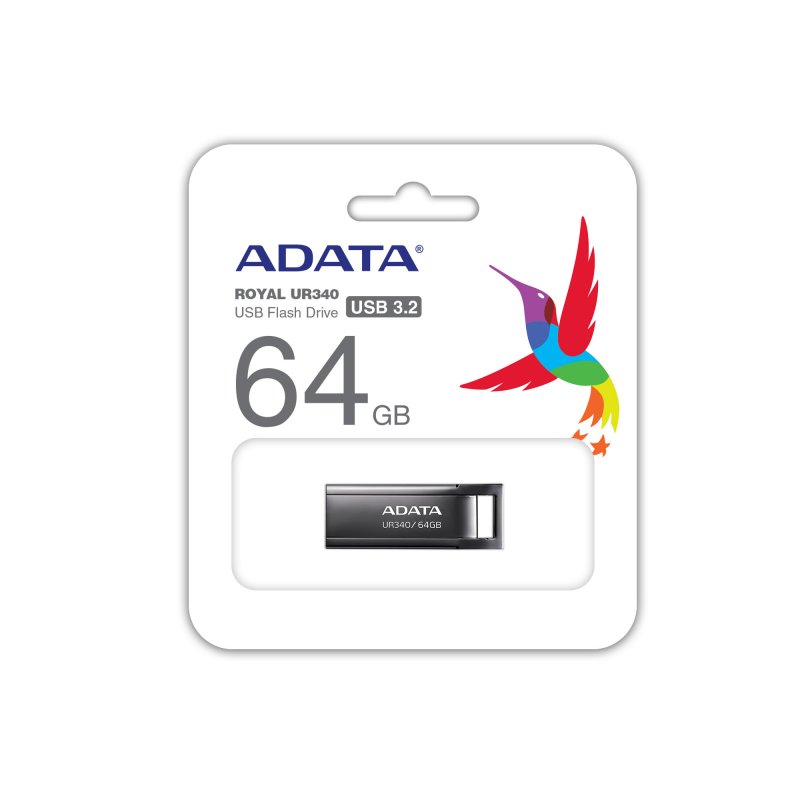 ADATA UR340/ 64GB/ 100MBps/ USB 3.2/ USB-A/ Černá - obrázek č. 2