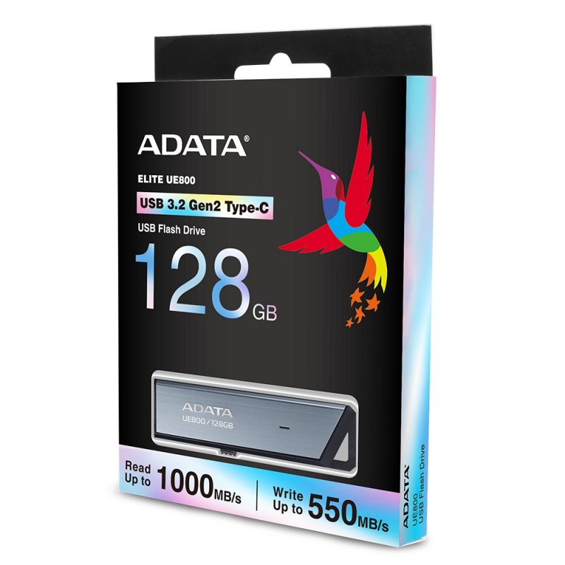 ADATA UE800/ 128GB/ 1000MBps/ USB 3.2/ USB-C/ Stříbrná - obrázek č. 2