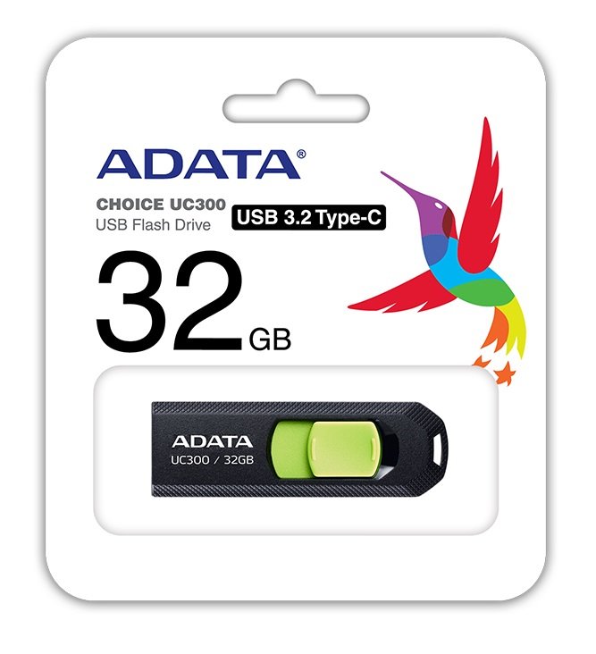 ADATA UC300/ 32GB/ USB 3.2/ USB-C/ Černá - obrázek produktu