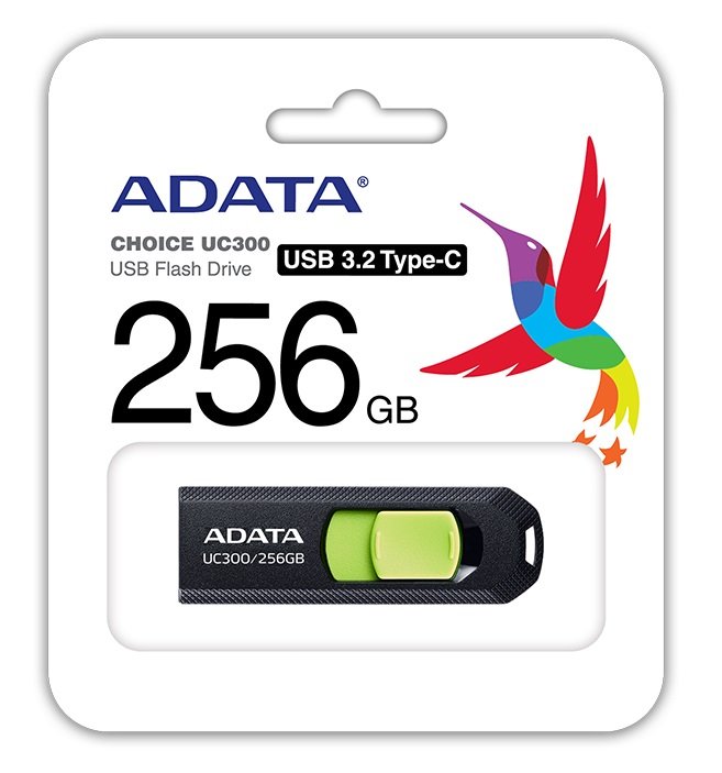 ADATA UC300/ 256GB/ USB 3.2/ USB-C/ Černá - obrázek produktu