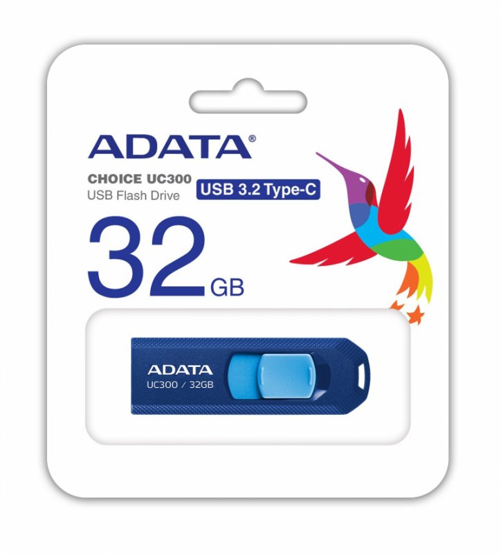 ADATA UC300/ 32GB/ USB 3.2/ USB-C/ Modrá - obrázek č. 2