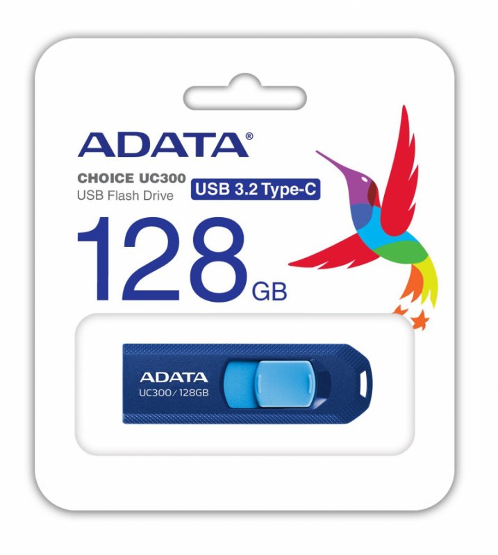 ADATA UC300/ 128GB/ USB 3.2/ USB-C/ Modrá - obrázek č. 2