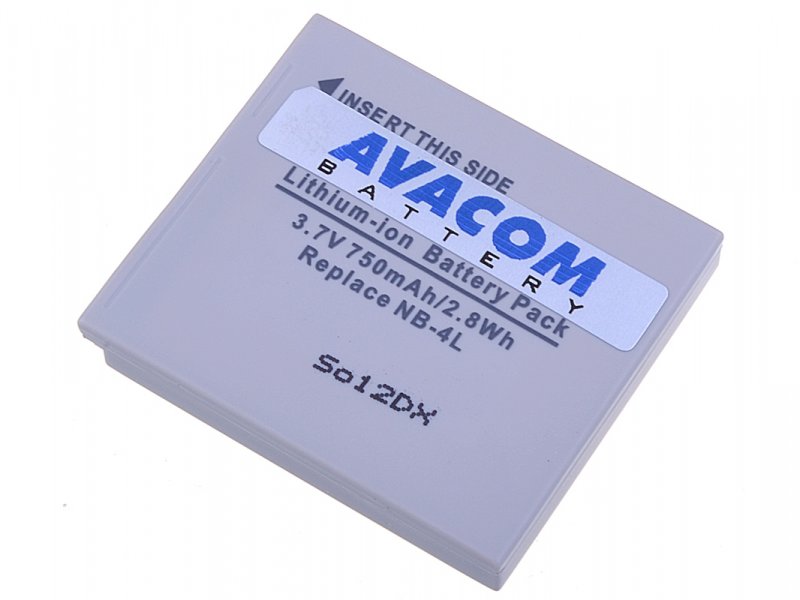 Baterie AVACOM Canon NB-4L Li-Ion 3.7V 750mAh - obrázek produktu
