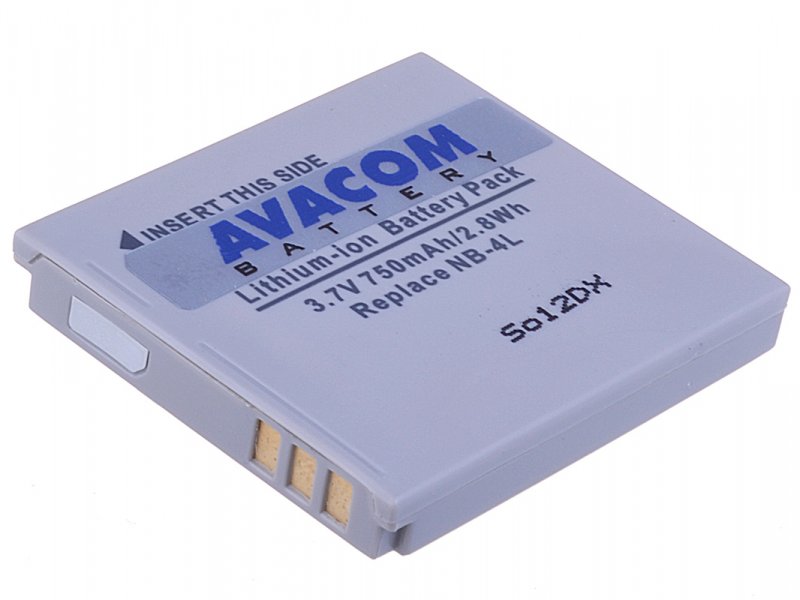Baterie AVACOM Canon NB-4L Li-Ion 3.7V 750mAh - obrázek č. 1