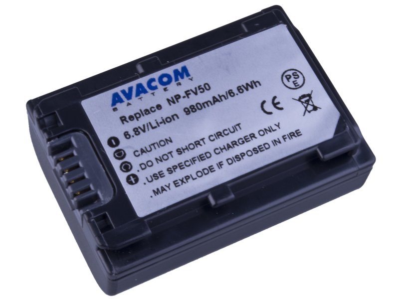 Baterie AVACOM Sony NP-FV50 Li-ion 6.8V 980mAh - obrázek produktu