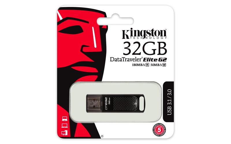 32GB Kingston USB 3.1 DT Elite G2 180/ 50MB/ s - obrázek č. 1
