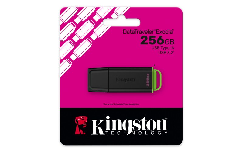 Kingston DataTraveler Exodia / 256GB / USB 3.2 / USB-A / Černá - obrázek č. 2