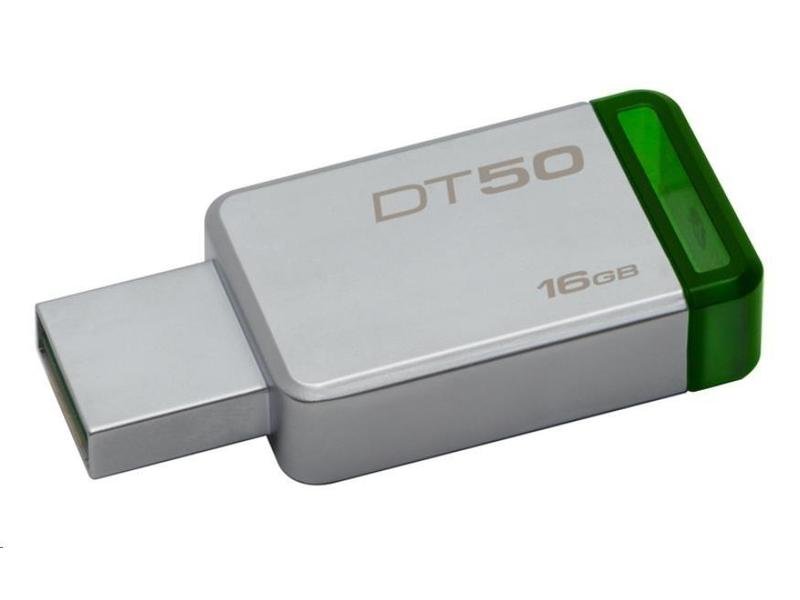 16GB Kingston USB 3.0 DT50 kovová zelená - obrázek produktu