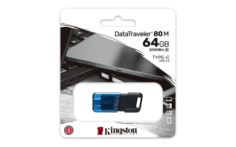 Kingston DataTraveler 80 M/ 64GB/ 200MBps/ USB 3.2/ USB-C - obrázek č. 3