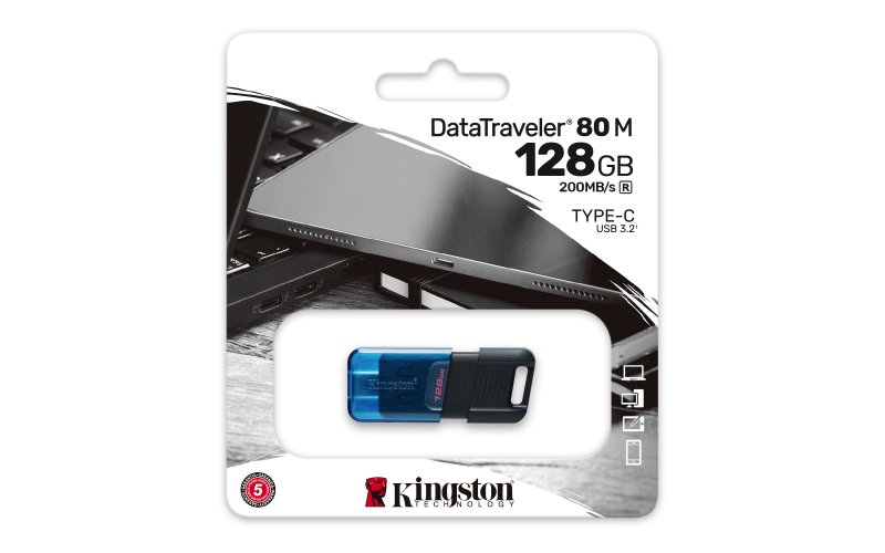 Kingston DataTraveler 80 M/ 128GB/ 200MBps/ USB 3.2/ USB-C - obrázek č. 3