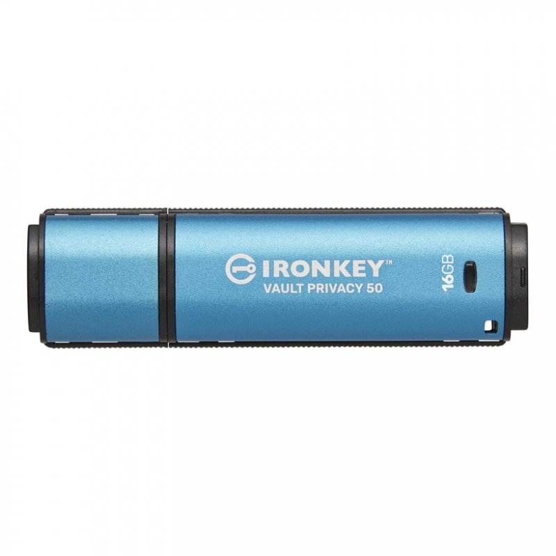 Kingston IronKey Vault Privacy 50 / 16GB / USB 3.2 / USB-A / Modrá - obrázek produktu