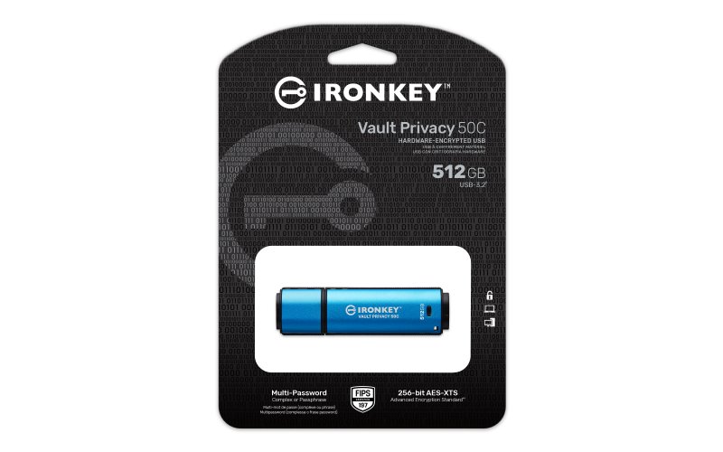 512GB USB  Ironkey Vault Privacy 50C AES-256 - obrázek č. 2