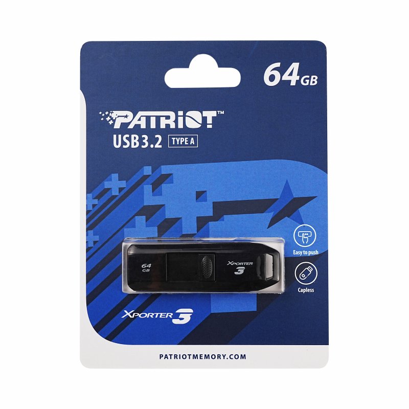 Patriot Xporter 3 Slider/ 64GB/ USB 3.2/ USB-A/ Černá - obrázek č. 5