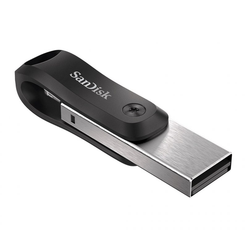 SanDisk iXpand Flash Drive Go/ 256GB/ 300MBps/ USB 3.0/ Lightning + USB-A/ Černá - obrázek produktu