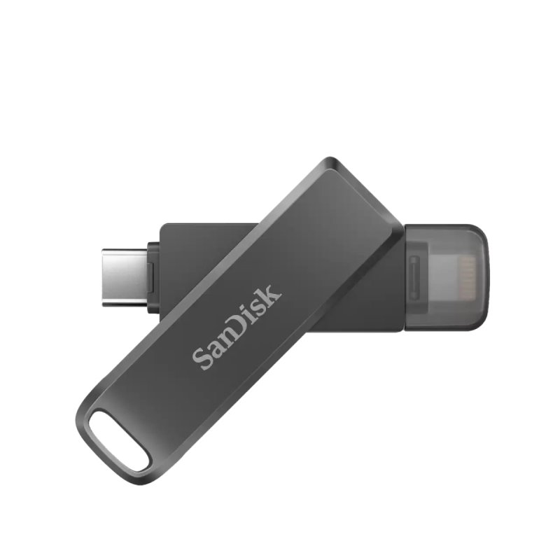 SanDisk iXpand Flash Drive Luxe/ 256GB/ 90MBps/ USB 3.0/ Lightning + USB-A/ Černá - obrázek č. 3