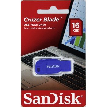 SanDisk Cruzer Blade/ 16GB/ USB 2.0/ USB-A/ Modrá - obrázek č. 1