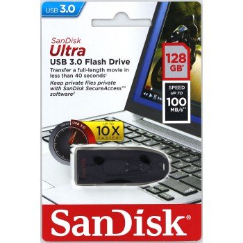 SanDisk Ultra/ 128GB/ 100MBps/ USB 3.0/ USB-A/ Černá - obrázek č. 2