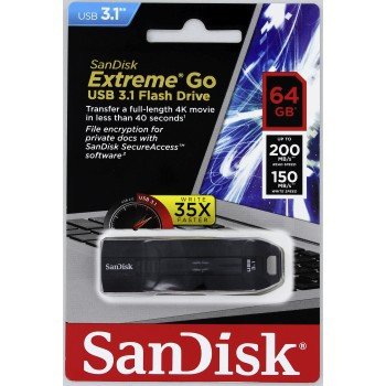 SanDisk Extreme GO 64GB USB 3.1 černá - obrázek č. 2
