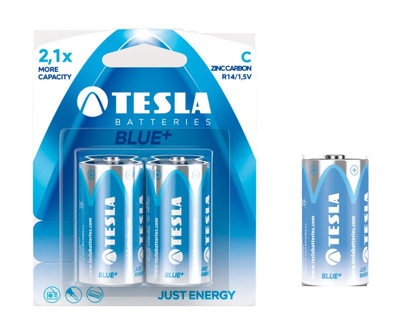 TESLA - baterie C BLUE+, 2ks, R14 - obrázek produktu