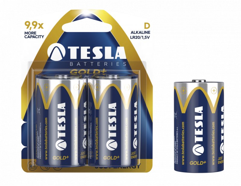 TESLA - baterie D GOLD+, 2ks, LR20 - obrázek produktu
