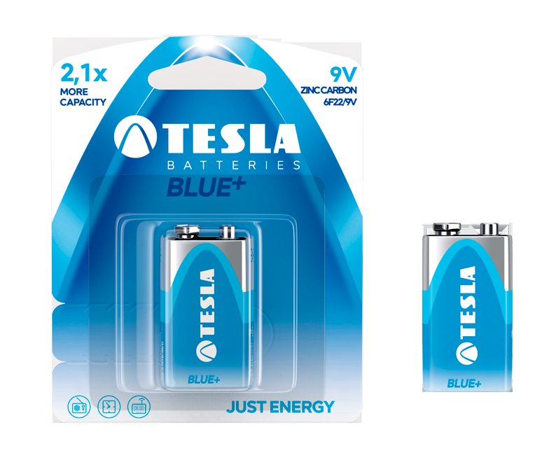 TESLA - baterie 9V BLUE+, 1ks, 6F22 - obrázek produktu