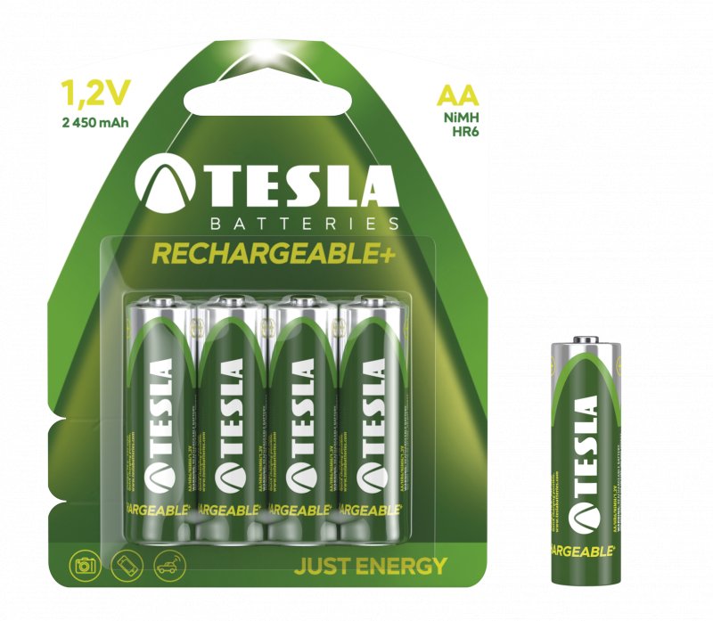 TESLA - baterie AA RECHARGEABLE+, 4ks, HR6 - obrázek produktu