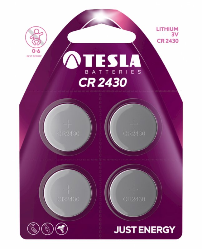 TESLA - baterie TESLA CR2430, 4ks, CR2430 - obrázek produktu