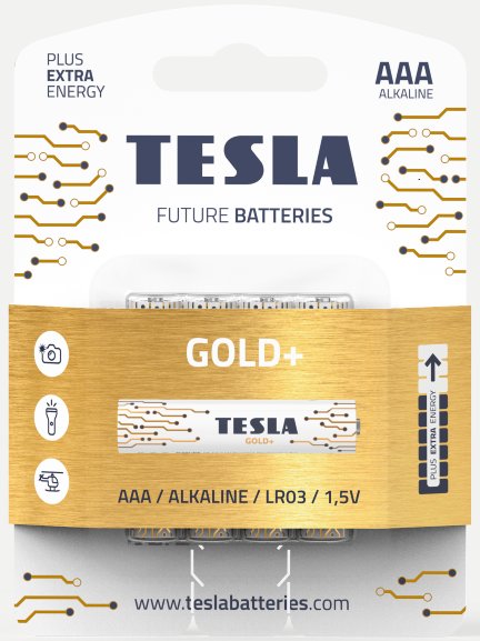 TESLA - baterie AAA GOLD+, 4ks, LR03 - obrázek produktu
