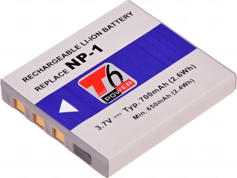 Baterie T6 power NP-1, SLB-0837, 700mAh, šedá - obrázek produktu