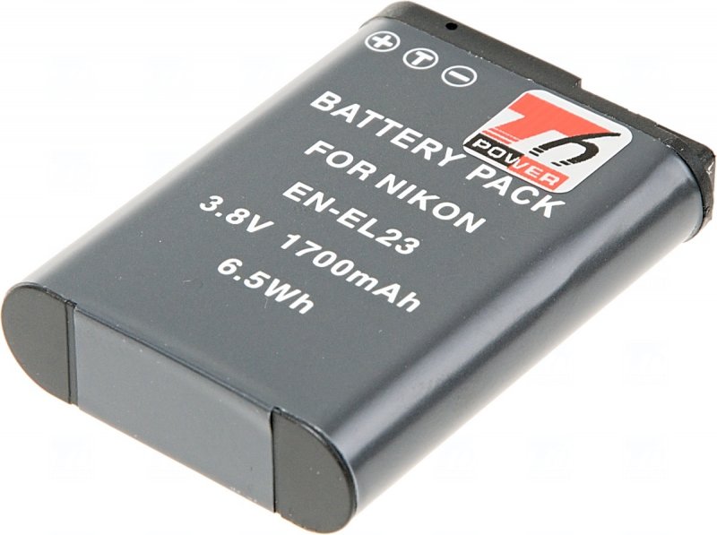 Baterie T6 power Nikon EN-EL23, 1700mAh, černá - obrázek č. 1