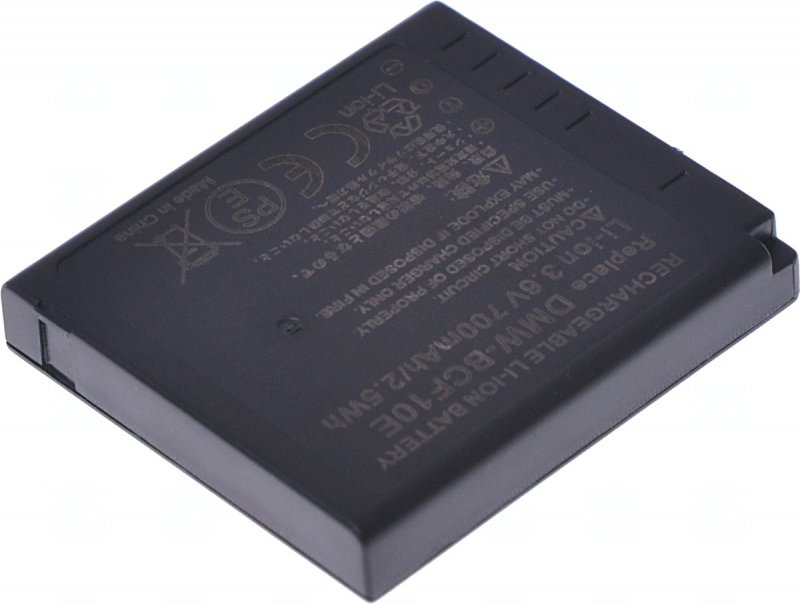 Baterie T6 power Panasonic DMW-BCF10E, 700mAh, černá - obrázek č. 1