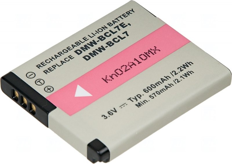 Baterie T6 Power Panasonic DMW-BCL7, 600mAh, 2,2Wh - obrázek produktu