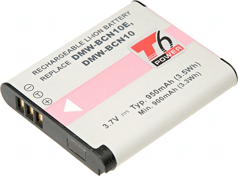 Baterie T6 power Panasonic DMW-BCN10, 950mAh, černá - obrázek produktu