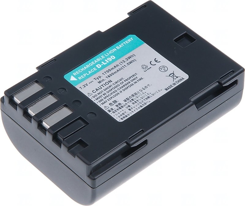 Baterie T6 Power pro Pentax D-Li90, 1620mAh, 11,7Wh - obrázek produktu