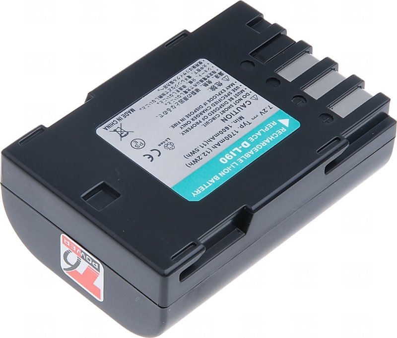 Baterie T6 Power pro Pentax D-Li90, 1620mAh, 11,7Wh - obrázek č. 1