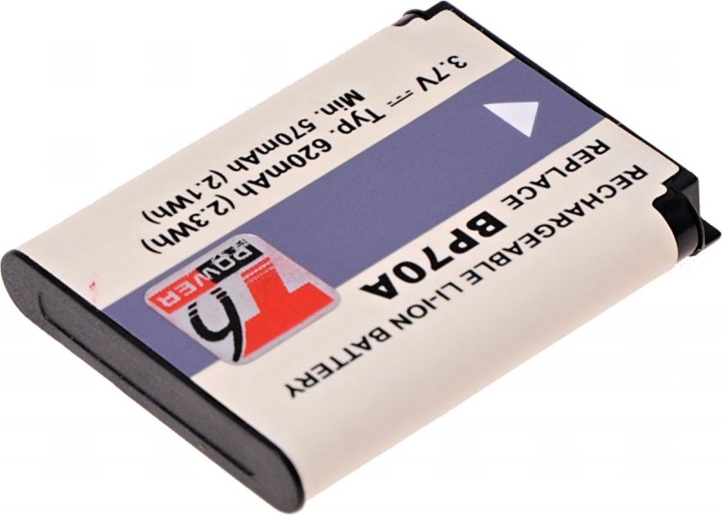 Baterie T6 Power Samsung BP-70A, BP70A, SLB-70A, 700mAh, 2,6Wh - obrázek č. 1