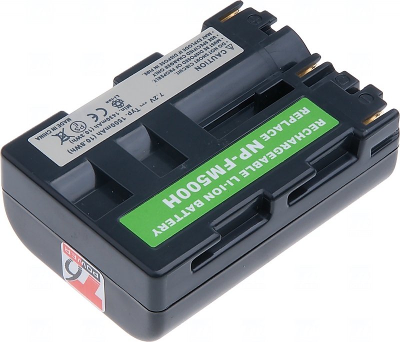 Baterie T6 Power Sony NP-FM500H,  NP-FM55H, 1600mAh, 11.5Wh, šedá - obrázek č. 1