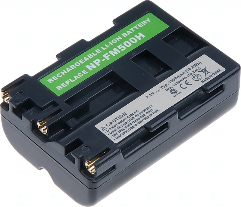 Baterie T6 Power Sony NP-FM500H,  NP-FM55H, 1600mAh, 11.5Wh, šedá - obrázek produktu