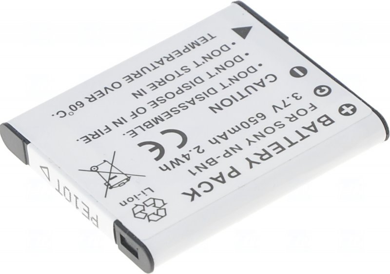 Baterie T6 Power Sony NP-BN1, 600mAh, 2,2Wh, šedá - obrázek č. 3