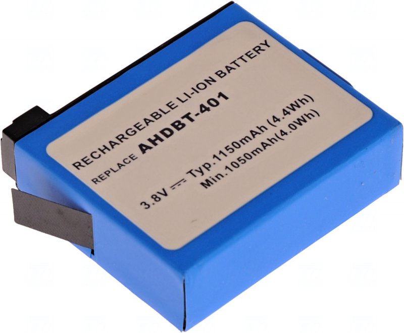 Baterie T6 power GoPro AHDBT-401, 1160mAh, černá - obrázek produktu