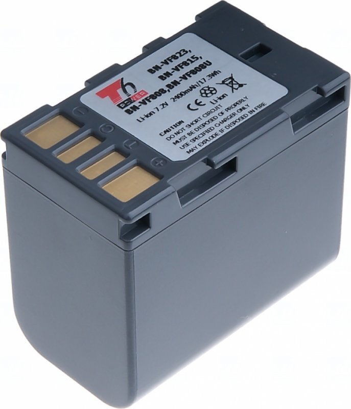 Baterie T6 power JVC BN-VF808, VF815, VF823, 2400mAh, šedá - obrázek produktu
