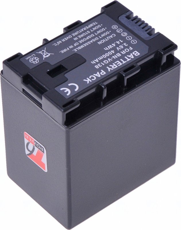 Baterie T6 power JVC BN-VG138, 4000mAh, 14,4Wh, černá - obrázek č. 1