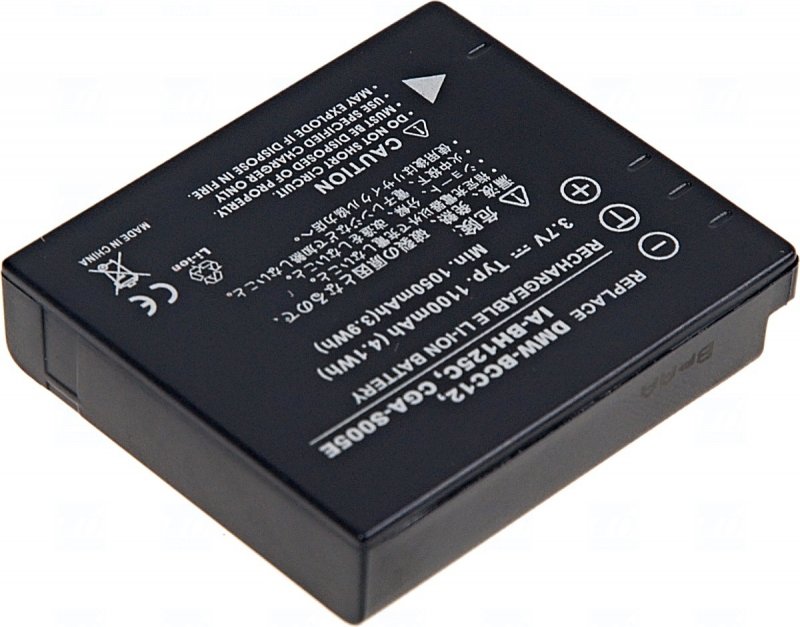 Baterie T6 power Samsung IA-BH125C, CGA-S005, D-Li106, DB-60, DB-65, DMW-BCC12, NP-70, 1100mAh - obrázek č. 1