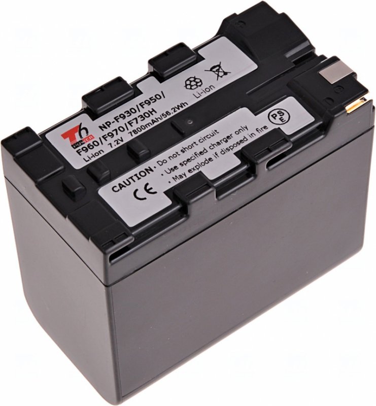 Baterie T6 power Sony NP-F930, NP-F950, NP-F960, NP-F730H, NP-F970, 7800mAh, šedá - obrázek č. 1