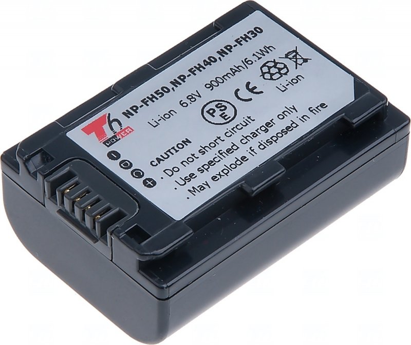Baterie T6 Power Sony NP-FH50, NP-FH40, NP-FH30, 700mAh, 4,7Wh, šedá - obrázek produktu